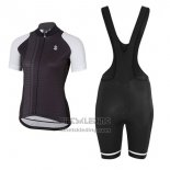 2017 Fietskleding Vrouw Etxeondo Neo Zwart en Wit Korte Mouwen en Koersbroek