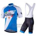 2018 Fietskleding Israel Cycling Academy Wit en Blauw Korte Mouwen en Koersbroek