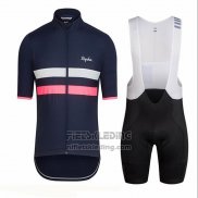 2018 Fietskleding Ralph Blauw Diep en Roze Korte Mouwen en Koersbroek