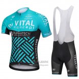 2018 Fietskleding Vital Concept Alphatech Blauw en Zwart Korte Mouwen en Koersbroek