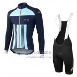 2019 Fietskleding Lecol Azuur Blauw Lange Mouwen en Koersbroek