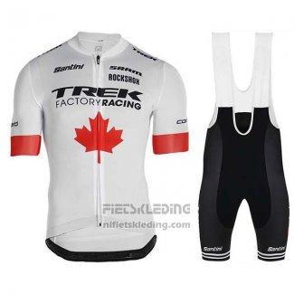 2019 Fietskleding Trek Factory Racing Kampioen Canada Korte Mouwen en Koersbroek