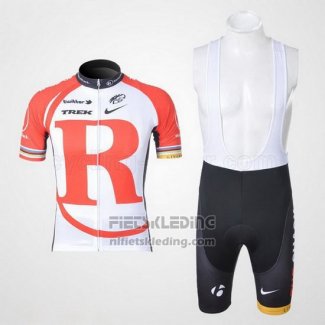 2011 Fietskleding Radioshack Wit en Rood Korte Mouwen en Koersbroek