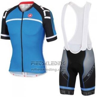 2016 Fietskleding Castelli Zwart en Blauw Korte Mouwen en Koersbroek