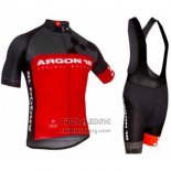 2017 Fietskleding Argon Rood Korte Mouwen en Koersbroek