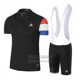 2017 Fietskleding Coq Sportif Tour de France Zwart Korte Mouwen en Koersbroek