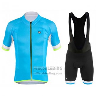 2017 Fietskleding Giordana Silver Line Azuur Korte Mouwen en Koersbroek