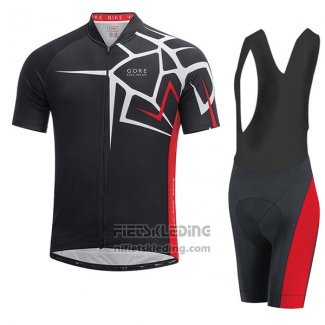 2017 Fietskleding Gore Bike Wear Power Adrenaline Zwart Korte Mouwen en Koersbroek