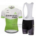 2018 Fietskleding Dimension Data Wit en Groen Korte Mouwen en Koersbroek