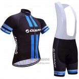 2021 Fietskleding Giant Alpecin Zwart Blauw Korte Mouwen en Koersbroek