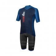 2021 Fietskleding RH+ Blauw Korte Mouwen en Koersbroek