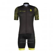 2022 Fietskleding Scott Wit Geel Korte Mouwen en Koersbroek