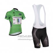 2013 Fietskleding Cannondale Lider Groen en Wit Korte Mouwen en Koersbroek