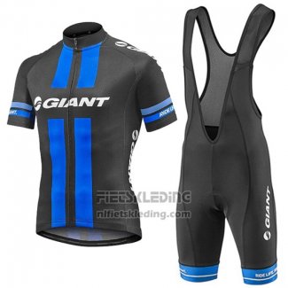 2016 Fietskleding Giant Zwart en Blauw Korte Mouwen en Koersbroek