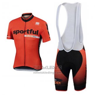 2017 Fietskleding Sportful Oranje Korte Mouwen en Koersbroek