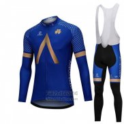 2018 Fietskleding Aqua Blauwe Sport Blauw Lange Mouwen en Koersbroek