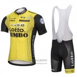 2018 Fietskleding Lotto NL Jumbo Geel Korte Mouwen en Koersbroek