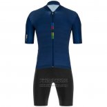2020 Fietskleding UCI Diep Blauw Korte Mouwen en Koersbroek