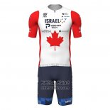 2022 Fietskleding Canada Champion Israel Cycling Academy Rood Korte Mouwen en Koersbroek