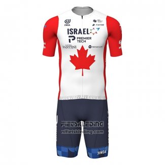 2022 Fietskleding Canada Champion Israel Cycling Academy Rood Korte Mouwen en Koersbroek