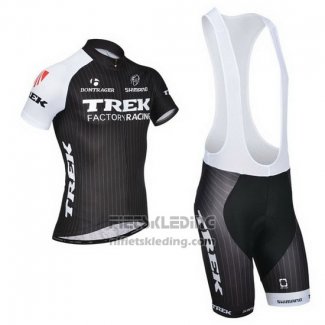 2014 Fietskleding Trek Factory Racing Zwart en Wit Korte Mouwen en Koersbroek