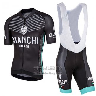 2017 Fietskleding Bianchi Milano Ceresole Zwart Korte Mouwen en Koersbroek