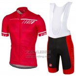 2017 Fietskleding Castelli Rood Korte Mouwen en Koersbroek