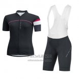 2017 Fietskleding Vrouw Gore Bike Wear Zwart Korte Mouwen en Koersbroek