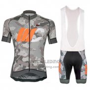 2018 Fietskleding Cipollini Prestig Camo Camouflage Oranje Korte Mouwen en Koersbroek