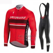 2018 Fietskleding Specialized Rood Lange Mouwen en Koersbroek