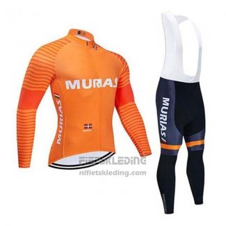 2020 Fietskleding Euskadi Murias Oranje Lange Mouwen en Koersbroek