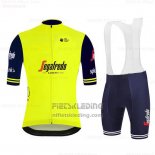 2020 Fietskleding Segafredo Zanetti Geel Blauw Korte Mouwen en Koersbroek