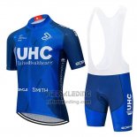 2020 Fietskleding UHC Donker Blauw Korte Mouwen en Koersbroek