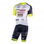 2022 Fietskleding Wanty-Gobert Cycling Team Wit Blauw Korte Mouwen en Koersbroek