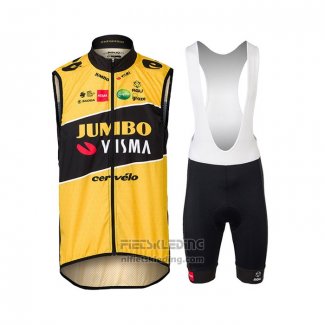 2022 Windvest Jumbo Visma Geel Korte Mouwen en Koersbroek