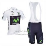 2013 Fietskleding Movistar Lider Wit Korte Mouwen en Koersbroek