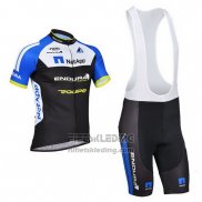 2014 Fietskleding Netapp Zwart en Blauw Korte Mouwen en Koersbroek