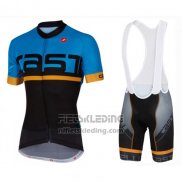 2016 Fietskleding Castelli Blauw Zwart Korte Mouwen en Koersbroek