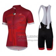 2016 Fietskleding Castelli Rood en Wit Korte Mouwen en Koersbroek