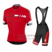 2016 Fietskleding Specialized Diep Rood Korte Mouwen en Koersbroek