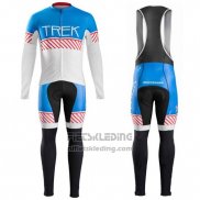 2016 Fietskleding Trek Bontrager Blauw en Wit Lange Mouwen en Koersbroek