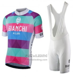 2017 Fietskleding Bianchi Milano Aviolo Rood Korte Mouwen en Koersbroek