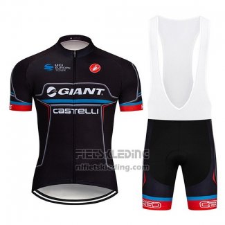 2019 Fietskleding Giant Castelli Zwart Rood Korte Mouwen en Koersbroek