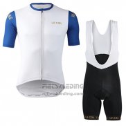 2019 Fietskleding Lecol Wit Blauw Korte Mouwen en Koersbroek