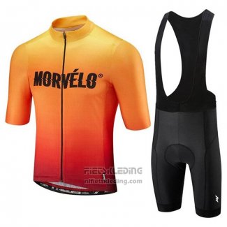 2020 Fietskleding Morvelo Oranje Korte Mouwen en Koersbroek