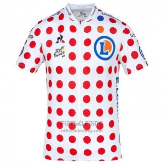 2020 Fietskleding Tour de France Wit Rood Korte Mouwen en Koersbroek(2)