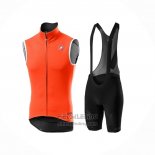 2021 Windvest Castelli Oranje Korte Mouwen en Koersbroek