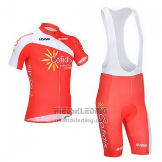 2013 Fietskleding Cofidis Rood Korte Mouwen en Koersbroek