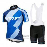 2018 Fietskleding Giant Blauw en Zwart Korte Mouwen en Koersbroek