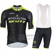 2018 Fietskleding Mitchelton Scott Zwart Korte Mouwen en Koersbroek